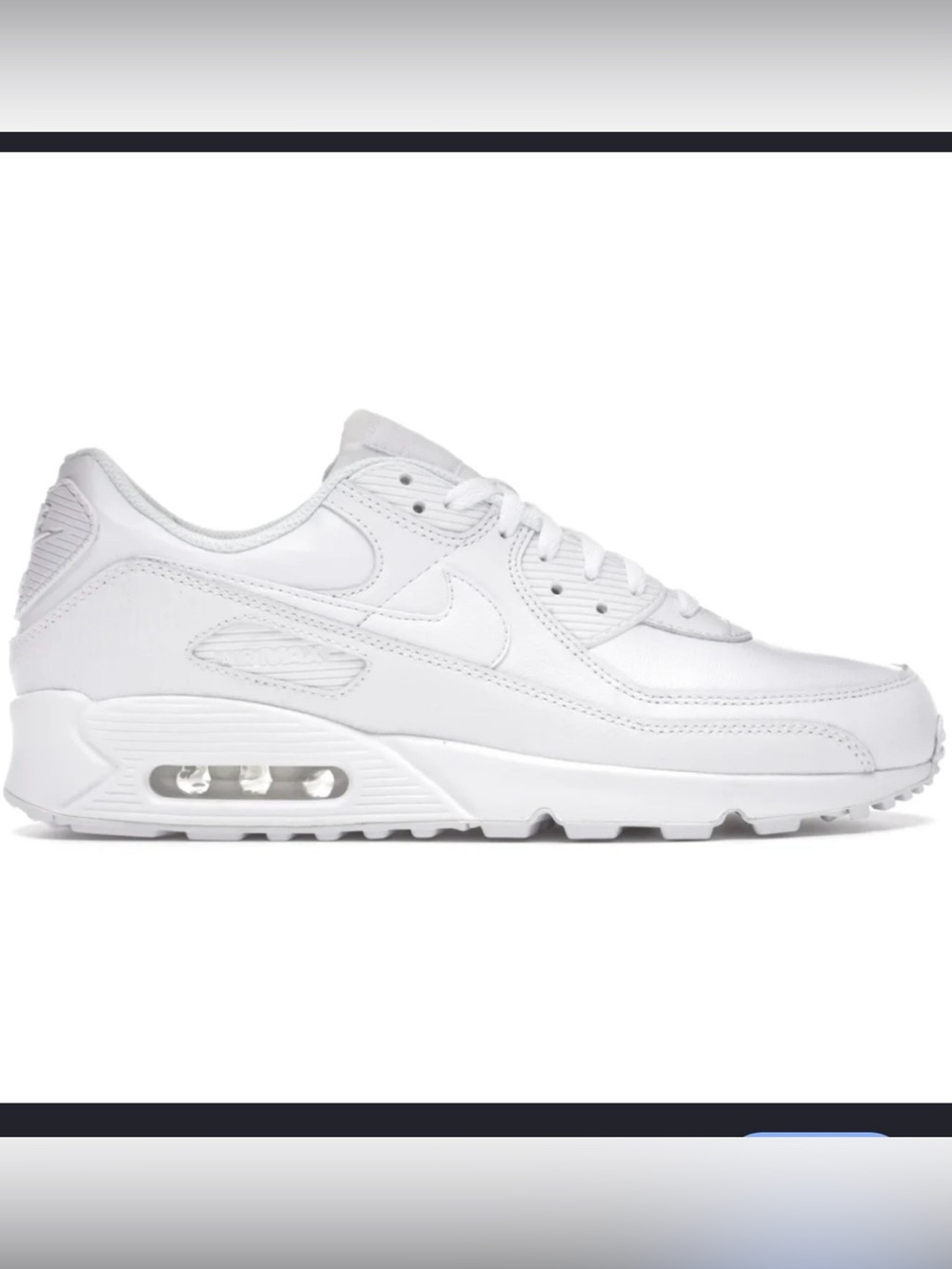 Nike Air Max 90 Triple White Sneakers Women’s 9 DH8010-100